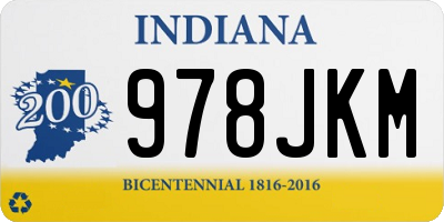 IN license plate 978JKM