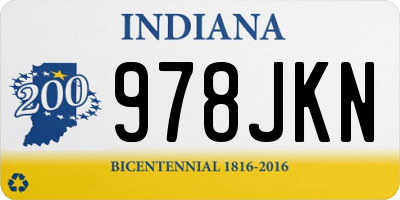 IN license plate 978JKN
