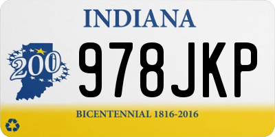 IN license plate 978JKP