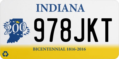 IN license plate 978JKT