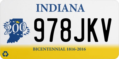 IN license plate 978JKV