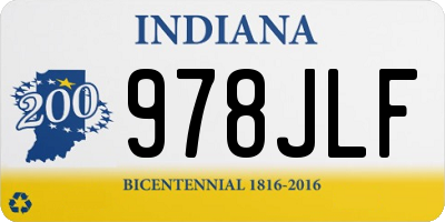 IN license plate 978JLF