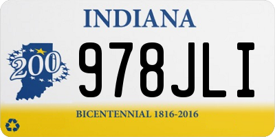 IN license plate 978JLI