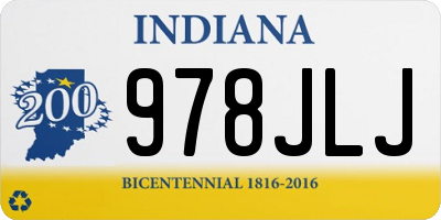 IN license plate 978JLJ