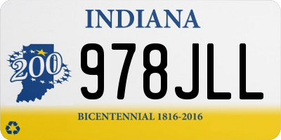 IN license plate 978JLL