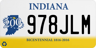 IN license plate 978JLM
