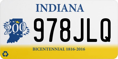 IN license plate 978JLQ