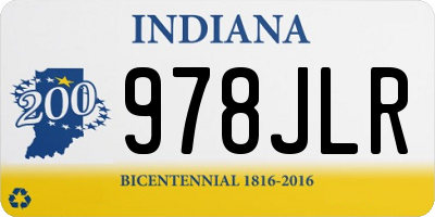 IN license plate 978JLR