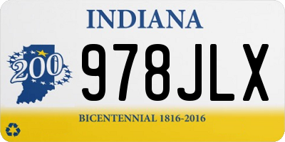IN license plate 978JLX