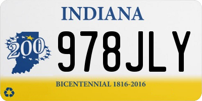 IN license plate 978JLY