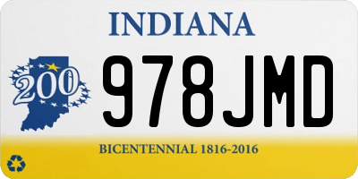IN license plate 978JMD
