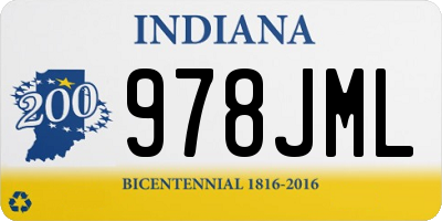 IN license plate 978JML