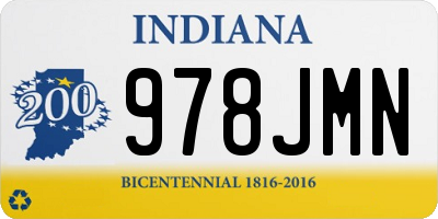 IN license plate 978JMN