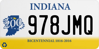 IN license plate 978JMQ