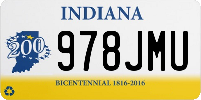 IN license plate 978JMU