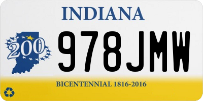 IN license plate 978JMW