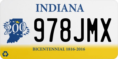 IN license plate 978JMX