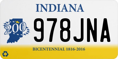 IN license plate 978JNA