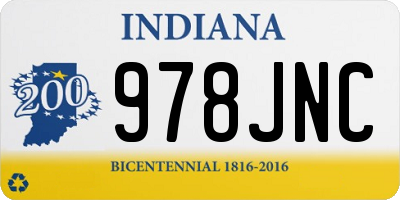 IN license plate 978JNC
