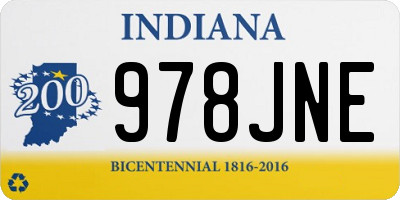 IN license plate 978JNE