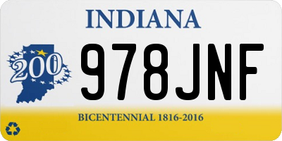 IN license plate 978JNF
