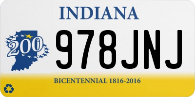 IN license plate 978JNJ