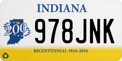 IN license plate 978JNK