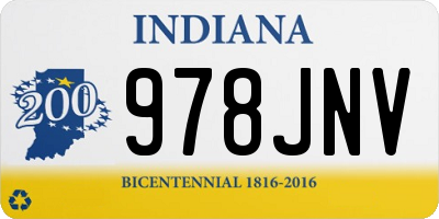 IN license plate 978JNV