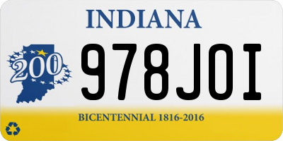 IN license plate 978JOI