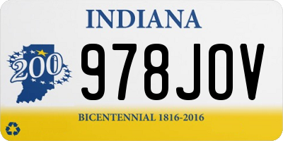 IN license plate 978JOV