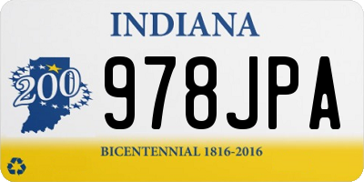 IN license plate 978JPA