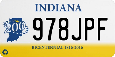 IN license plate 978JPF