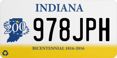 IN license plate 978JPH