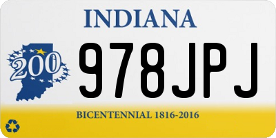 IN license plate 978JPJ