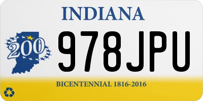IN license plate 978JPU