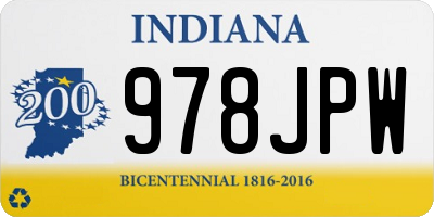 IN license plate 978JPW