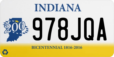 IN license plate 978JQA
