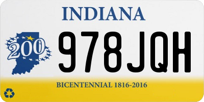 IN license plate 978JQH