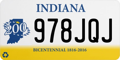 IN license plate 978JQJ