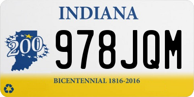 IN license plate 978JQM