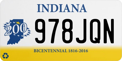 IN license plate 978JQN