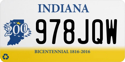 IN license plate 978JQW