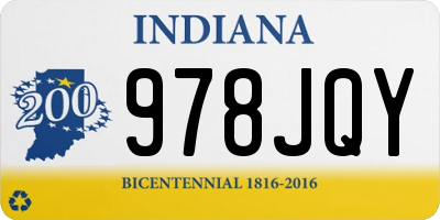 IN license plate 978JQY