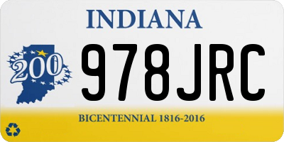 IN license plate 978JRC