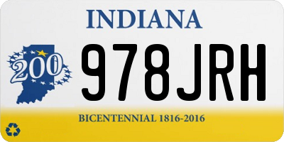 IN license plate 978JRH
