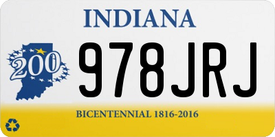 IN license plate 978JRJ