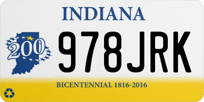 IN license plate 978JRK