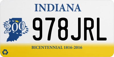 IN license plate 978JRL