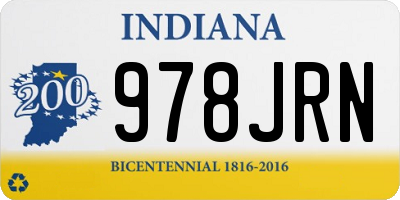IN license plate 978JRN
