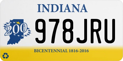 IN license plate 978JRU